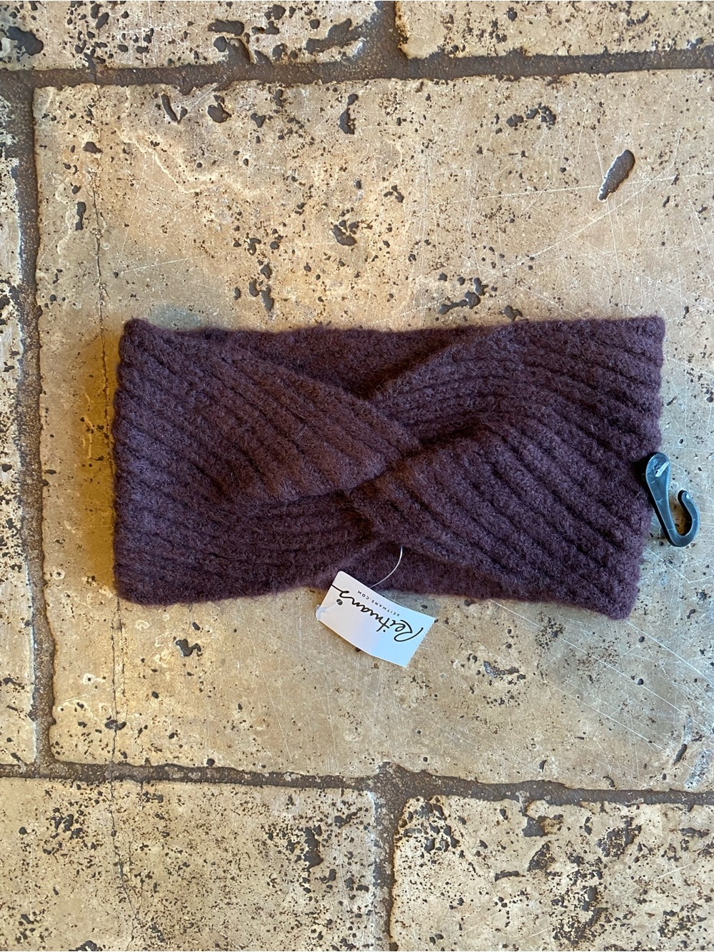 Knit Twist Headband - Deep Plum